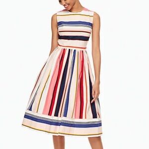 Kate Spade Striped Berber Multicolor Striped Sleeveless Dress  size 8